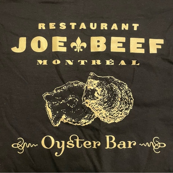 COPY - NWOT Unisex Joe Beef Oyster Bar Tee - Black/Off-White - Picture 4 of 8